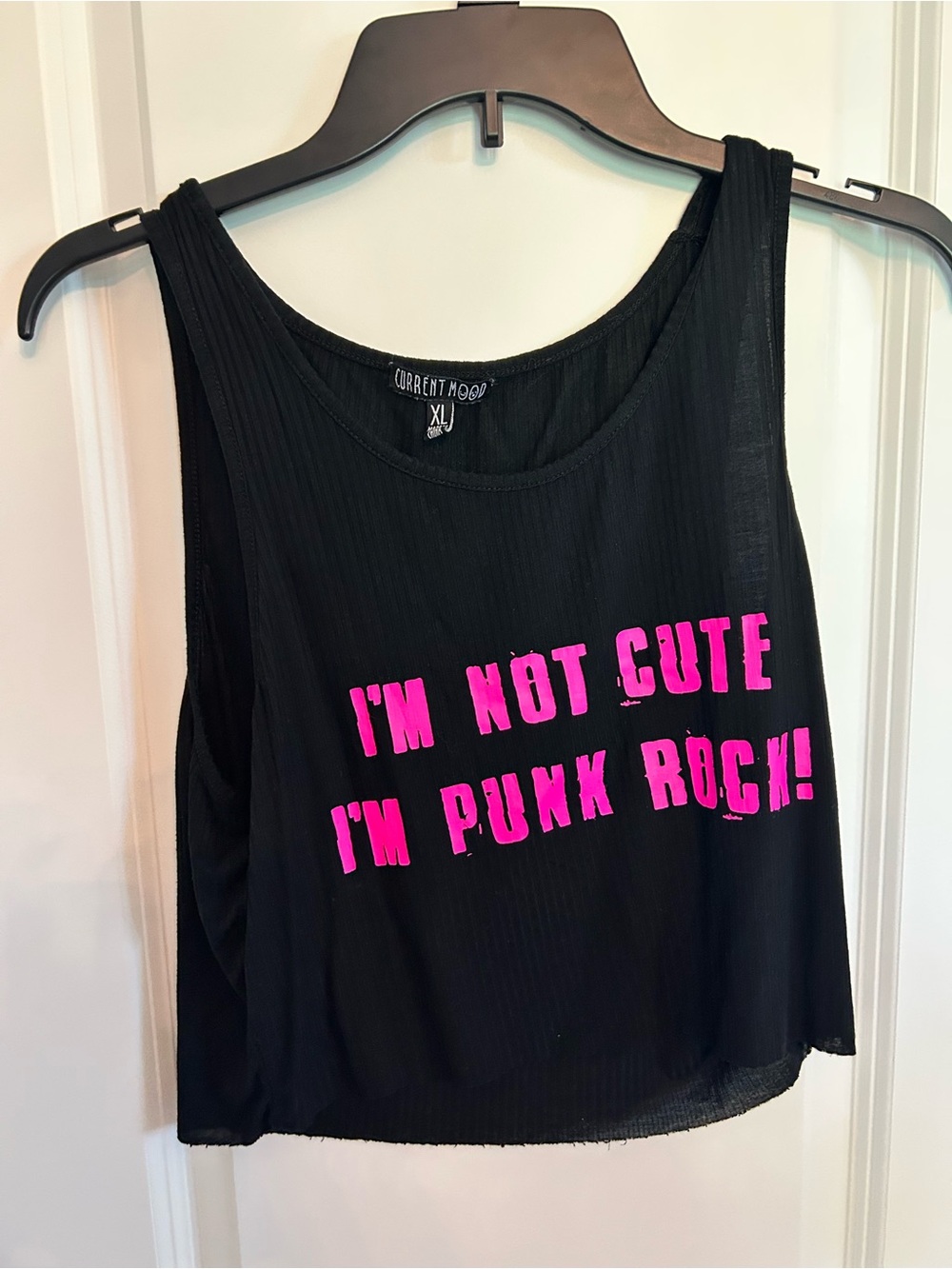 Current Mood Punk Rock Translucent Crop Tank